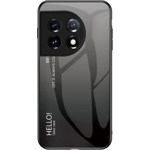 Oneplus 11 5g Gradyan Renkli Telefon Kılıfı Çizelge Önleyici Temperli Cam + Pc Geri Tpu Çerçeve Hibrit Kapak (Yurt Dışından)