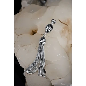 Encili Silver 925 Ayar Gümüş Sallantılı Tesbih Püskülü