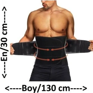 Dr. Cornell Termal Sauna Kemer Bel Korsesi Neopren Bel Kemeri Battal Boy 130 x 30 cm