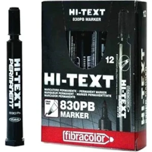 Hı-Text Yuvarlak Uç Marker Koli Kalemi 830 Pb Siyah 12'li
