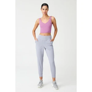 Los Ojos Kadın Gri Yüksek Bel Jogger Eşofman Altı Joggers