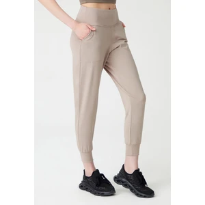 Los Ojos Kadın Bej Yüksek Bel Jogger Eşofman Altı Joggers