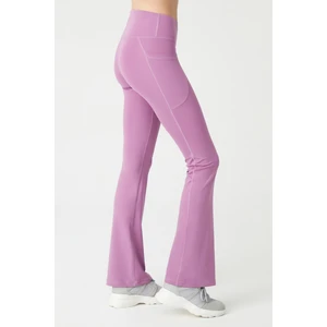 Los Ojos Kadın Lavanta Yüksek Bel Toparlayıcı Çift Cepli Ispanyol Paça Tayt Bootcut