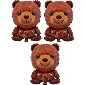 Hit Dükkan Teddy Bear 3 Adet Büyük Boy 40CMX60CM Folyo Balon (Helyum) No:15