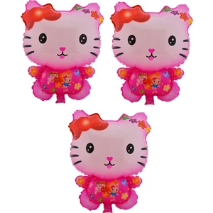 Hit Dükkan Hello Kitty 3 Adet Büyük Boy 43 x 55 cm Folyo Balon (Helyum) No:12