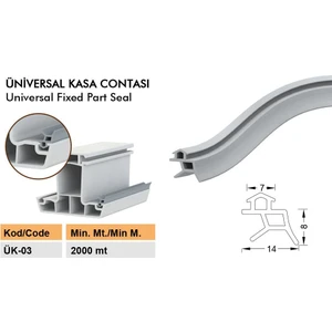 UK03 Çelik Kapı Fitili Contası Siyah 6 Metre