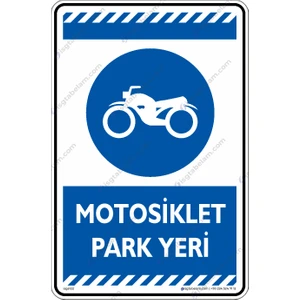 Motosiklet Park Yeri/25x35cm/Etiket