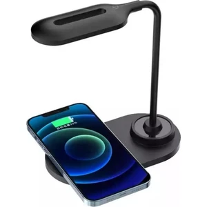 Qı Hızlı Kablosuz Şarj ve LED Masa Lambası Taşınabilir 360 Derece Esnek Dokunma