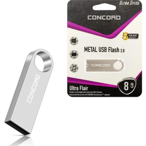 USB Flash Bellek 8gb Metal Ultra Flaır Concord C-U8