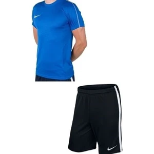 M Nk Dry PARK18 Siyah  Şort + Lacivert Tişört