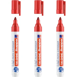 360 Xl Doldurulabilir Beyaz Tahta Kalemi 3 Lü Set Kırmızı