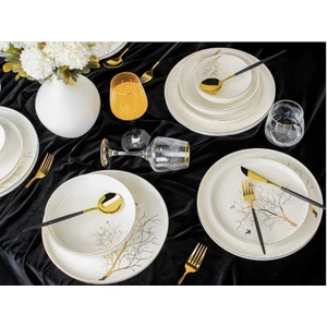 Rossel Premium Tree Of Life Bone China 24 Parça Yemek Takımı EKSELANS-320
