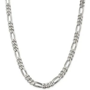 Encili Silver 925 Ayar Gümüş Erkek Figaro Zincir Kolye 60 cm