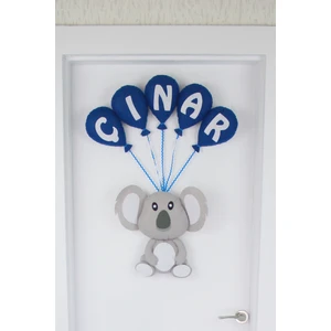 Renkli Hayallerim Çınar Isimli Koala Bebek ve Hastane Odası Kapı Süsü