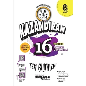 Ankara Yayıncılık 8.Sınıf LGS 1.Dönem Fen Bilimleri 16 Haftalık Deneme - LGS Ilk Dönem