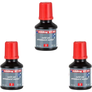 BT30 Yazı Tahtası Kalemi Mürekkebi 30 ml 3 Lü Set Kırmızı