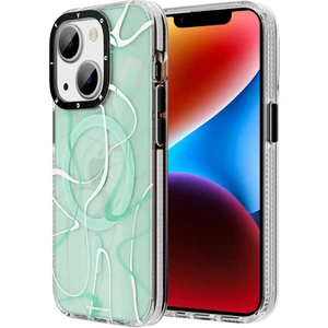 iPhone 13 Uyumlu Kılıf Magsafe Şarj Özellikli Youngkit Water-Ink Serisi Kapak