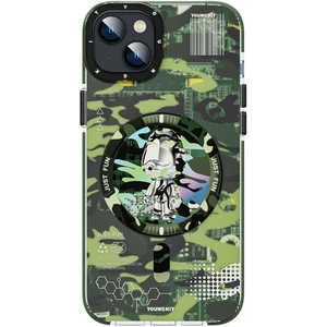 iPhone 13 Uyumlu Kılıf Magsafe Şarj Özellikli Youngkit Kamuflaj Serisi Kapak