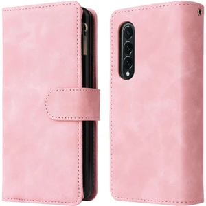 Samsung Galaxy Z Fold4 Için 5g Çoklu Kart Yuvaları Fermuar Pa Pu Deri Telefon Stand Örneği Manyetik Toka Cüzdan Kapağı (Yurt Dışından)