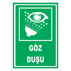 Vizyon Trafik Göz Duşu Levhası 15X21 cm Sticker
