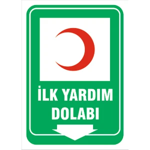 Vizyon Trafik İlk  Dolabı Levhası 15X21 cm Galvaniz Saç 0,4 mm