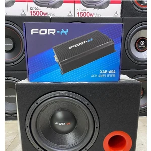 For-X Xw-12 30CM Bass 1200W 300RMS Forx 4kanallı Anfi 2400WAT For-X