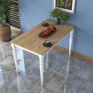 JA104 Mutfak Masası Yemek Masası Sepet Ceviz - Beyaz