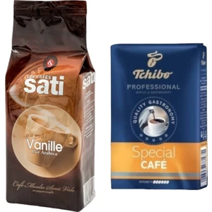 Les Cafes Sati Öğütülmüş Vanilya Aromalı Filtre Kahve 250 Gr+Profesionel Special Filtre Kahve 250 gr