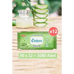 Aleoveralı Islak Mendil 90'lı x 12 Adet