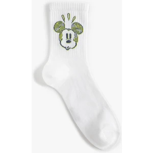 Mickey Mouse Soket Çorap Lisanslı Işlemeli