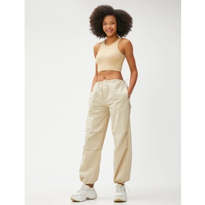 Crop Atlet Fitilli Halter Yaka Kolsuz