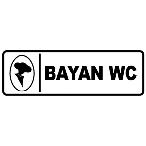 Vizyon Trafik Bayan Wc Levhası 10X30 0.4 mm Galvaniz Saç