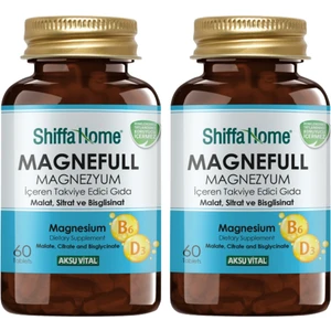 Shiffa Home Magnefull Magnezyum Malat Sitrat Bisglisinat 60 Tablet x 2 Adet
