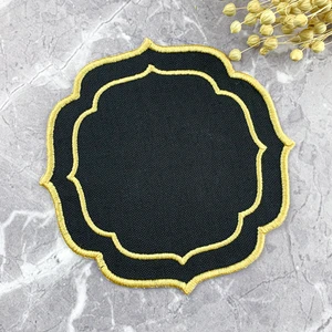 Siyah Renkli Gold Çift Sargı Nakışlı Kokteyl Peçetesi