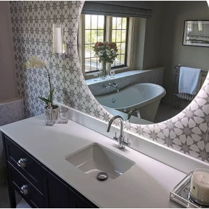 Yb Dekorasyon 80 Cm Beyaz Sarı Ledli Banyo Aynası / Dekoratif Ayna