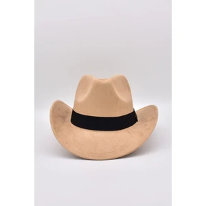 Erkek Nubuk Western Şapka - Bej