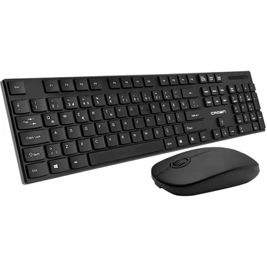 Crown Micro Türkçe Q Kablosuz Klavye Mouse Set 