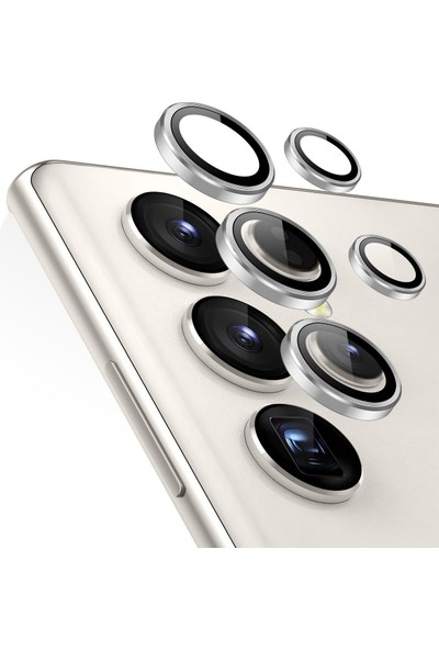 Arazon Samsung Galaxy S23 Ultra Uyumlu Kamera Lens Koruma Camı 3D 5 Parça Tekli