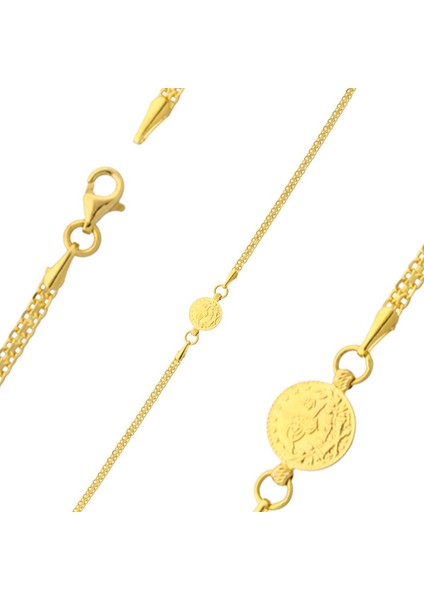 22 Ayar Altın Çeyrek Reşat Bileklik