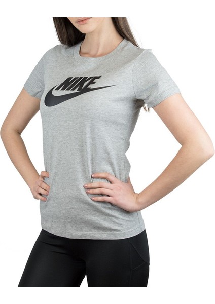 Essntl Icon Futura Kısakol Kadın T-Shirt Gri