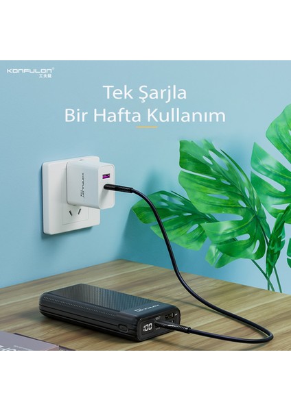 A30 LCD Ekranlı Hızlı Şarj Özellikli Ce Belgeli 20.000 Mah Powerbank