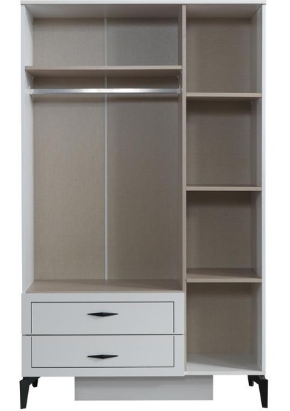 Çizgi 3 Kapılı 2 Çekmeceli Gardırop Elbise Dolabı 120X47X200 fiyatları