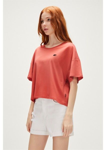 Lara Oversize T-Shirt Ginger Tarçın Basic Kadın Tişört10 modelleri