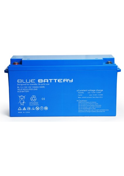 Blue Battery 12 Volt 150 Ah  Bakımsız Kuru Akü , Ups Aküsü