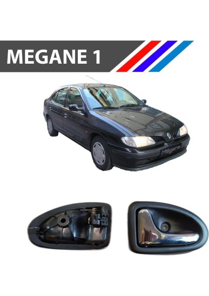 Megane 1 Iç Açma Kolu Sol Sürücü Tarafı Parlak Krom