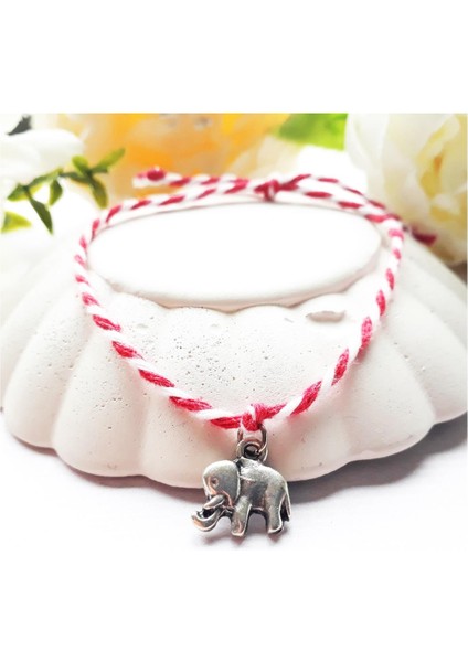 Marteniçka Gümüş renk Fil Kadın & Erkek Dilek & Şans Bileklik