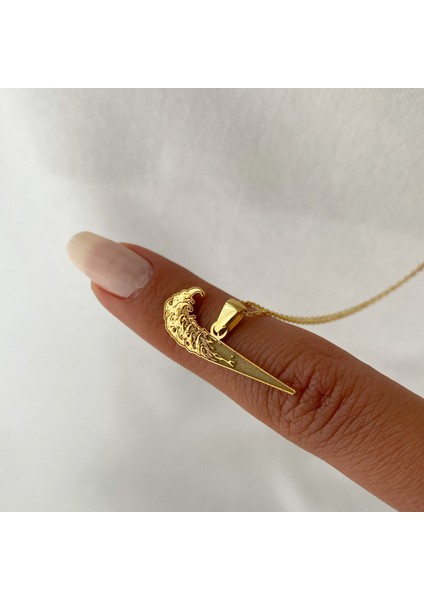 925 Ayar Gümüş Dalga Nike Kolye