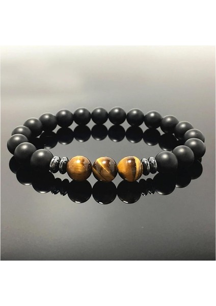Kaplangözü & Hematit & Oniks Erkek Doğal Taş Bileklik fiyatları