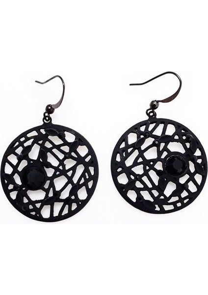 Siyah Zirkon Taş Kadın Küpe modelleri