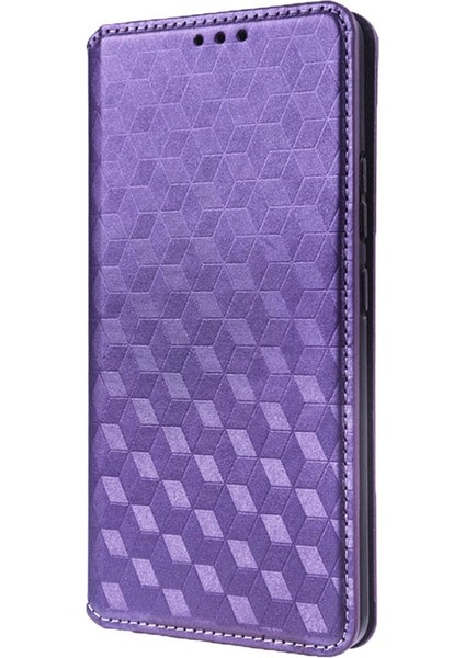 For Samsung Galaxy S23 Için Tam Koruma Arka Kapak Plus Rhombus Desen Basılı Pu Deri Flip Folio Telefon Kılıfı Cüzdan Stand (Yurt Dışından) indirimleri